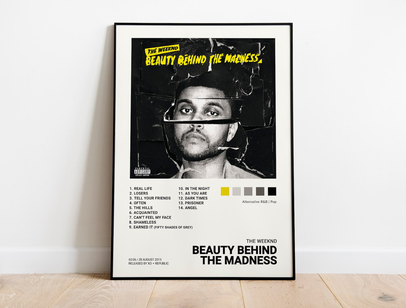 The Weeknd - Beauty Behind the Madness Album Cover Poster